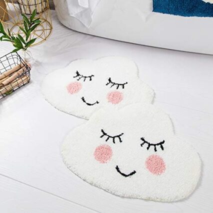 Cute Cloud Shaped Absorbent Non Slip Bathroom Mat