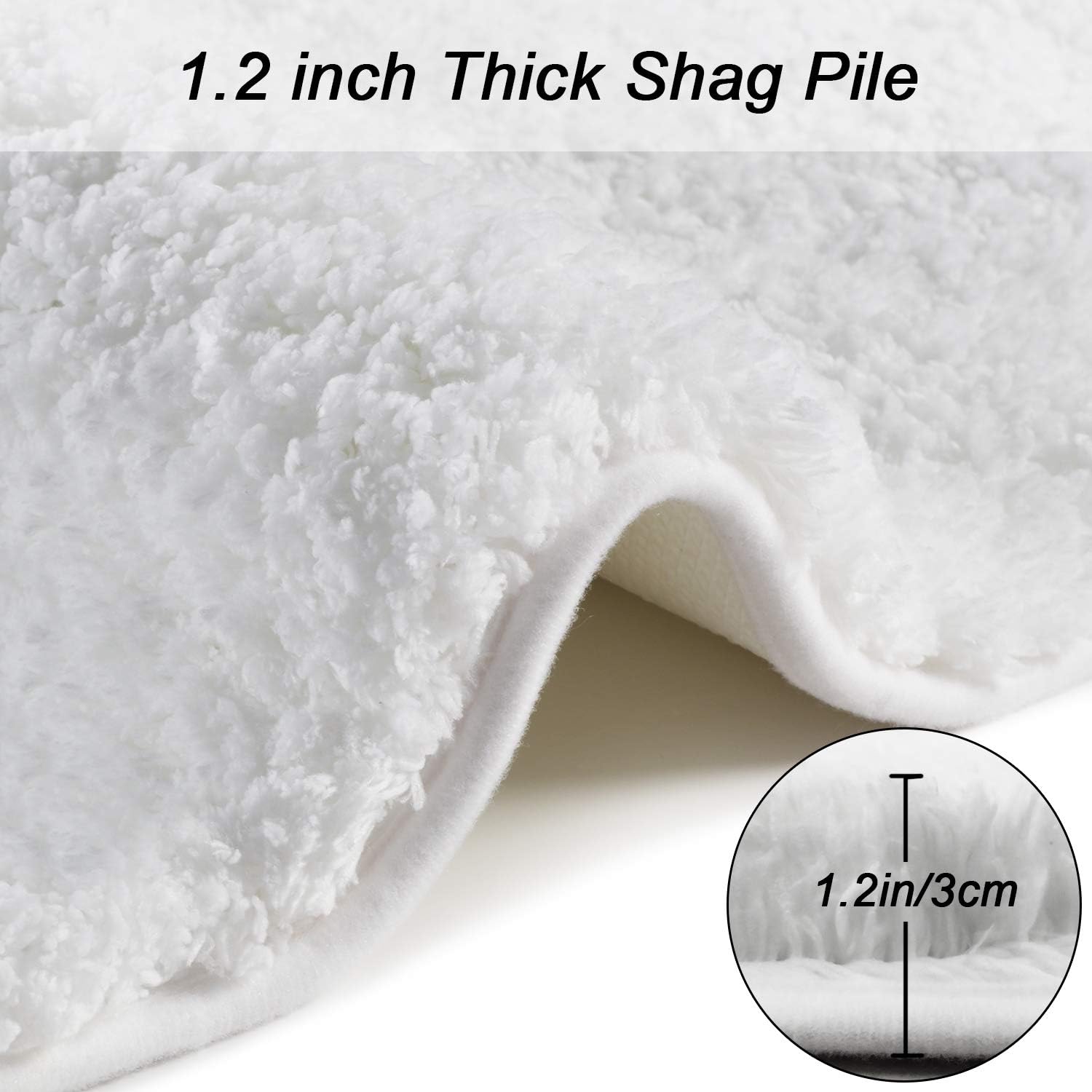 Plush Microfiber Round Bathroom Mat - Image 2