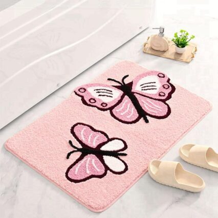 Cute Butterfly Shaped Non Slip Absorbent Bath Mat