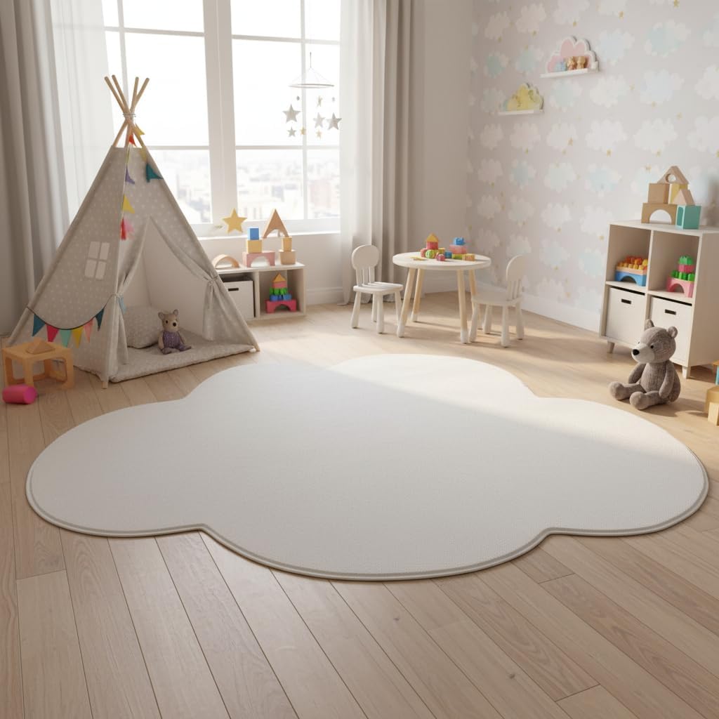 Ultra Soft Irregular Cloud Rug for Living Room