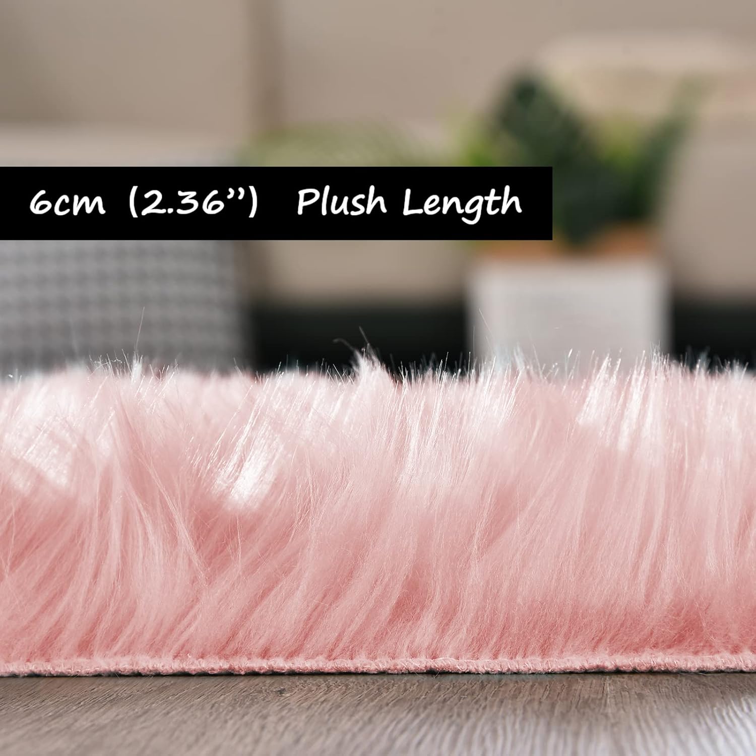 Fluffy Sheepskin Runner Rug for Bedroom Dorm Decor - Image 2
