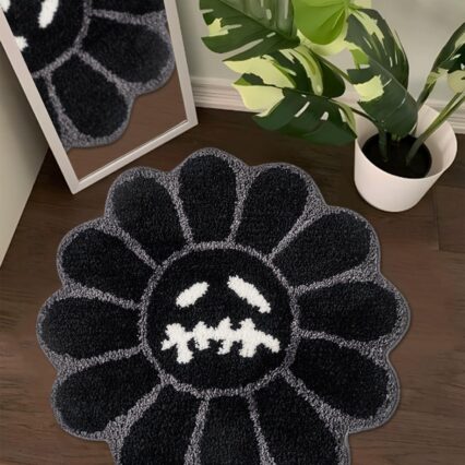 Smiley Face Plush Bathroom Mat
