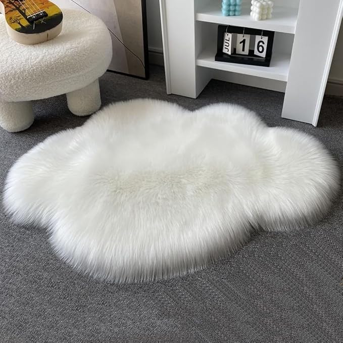 Faux Sheepskin Cloud Rug for Seating and Floor
