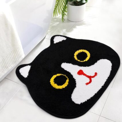 Cat Pattern Chenille Bathroom Mat