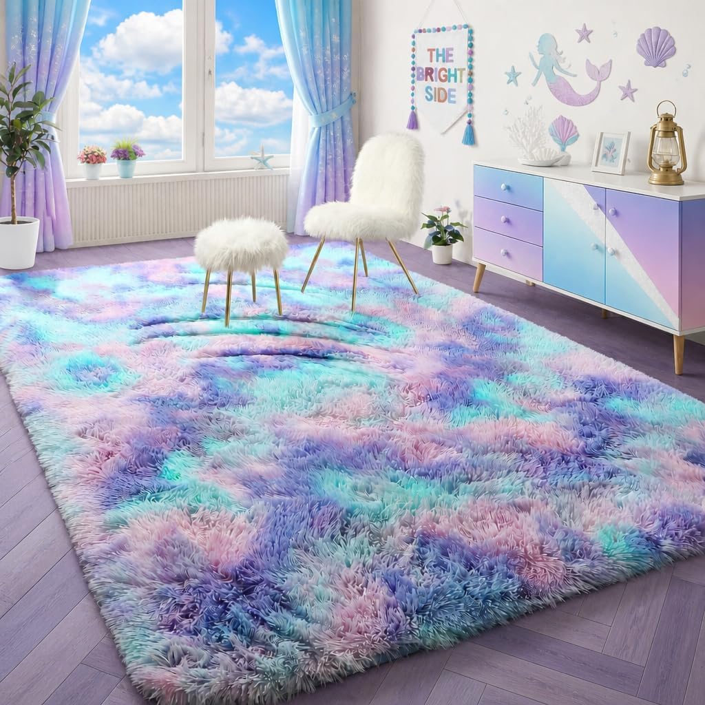 Plush Kawaii Area Rug for Living Room Bedroom Decor