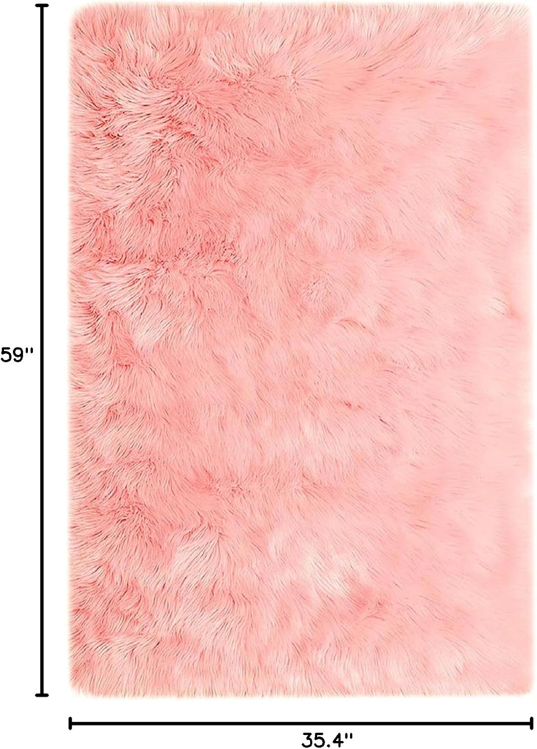Fluffy Fuzzy Fur Rug for Girls Bedroom Playroom - Image 2