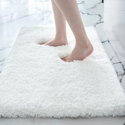 Soft Microfiber Non Slip Plush Bathroom Floor Mat
