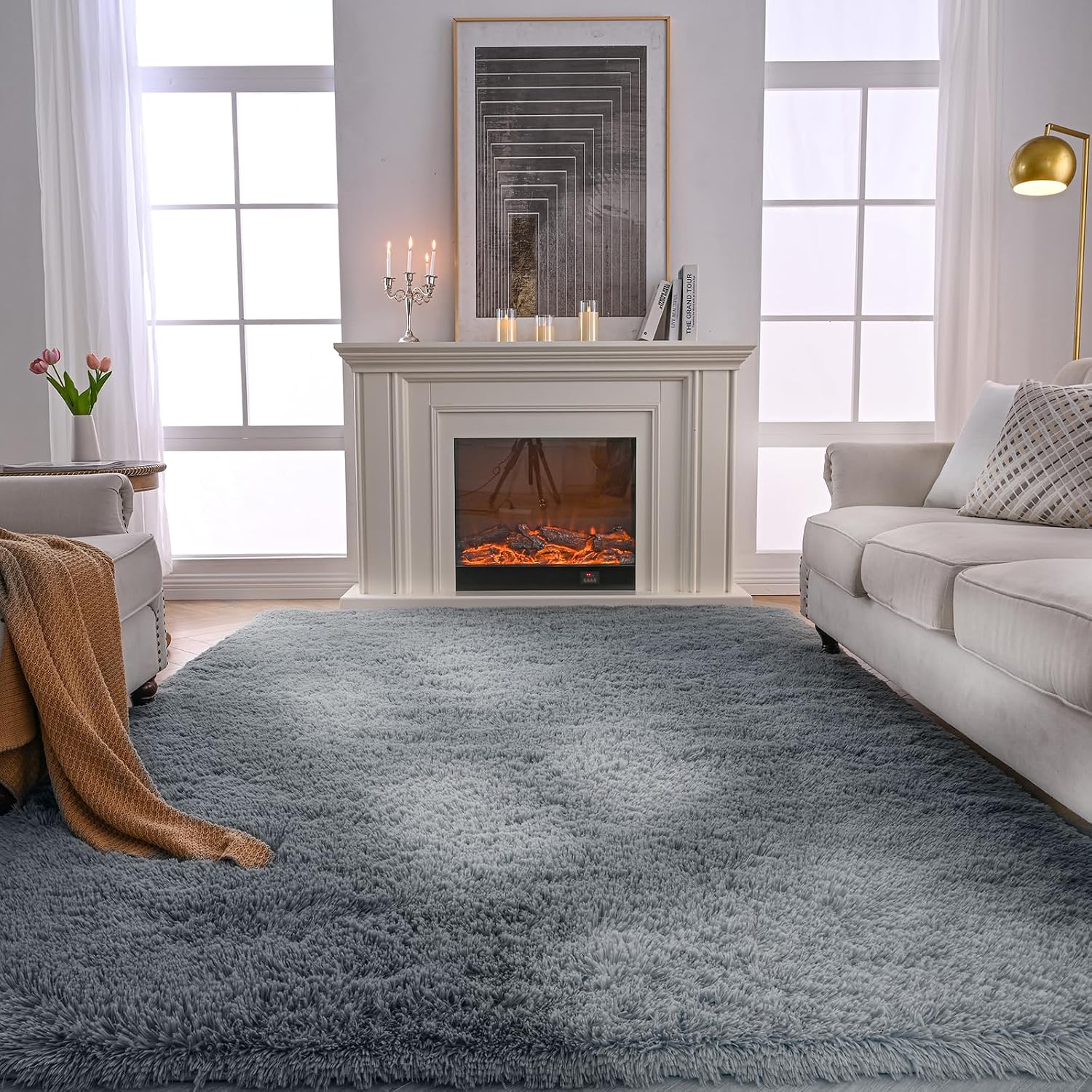 Fluffy Soft Non Slip Area Rug for Living Room