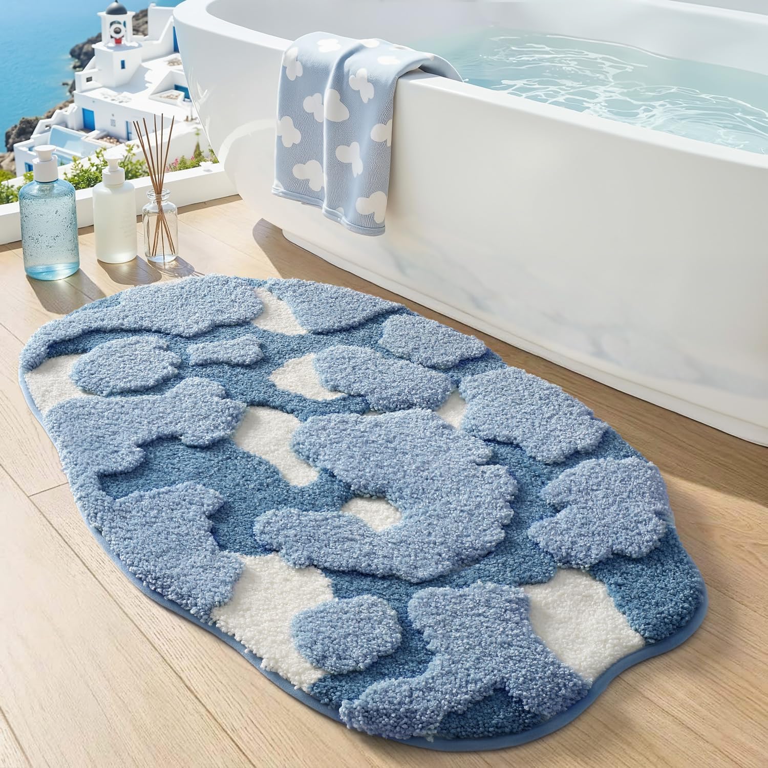 Absorbent Quick Dry Non Slip Bathroom Floor Rug