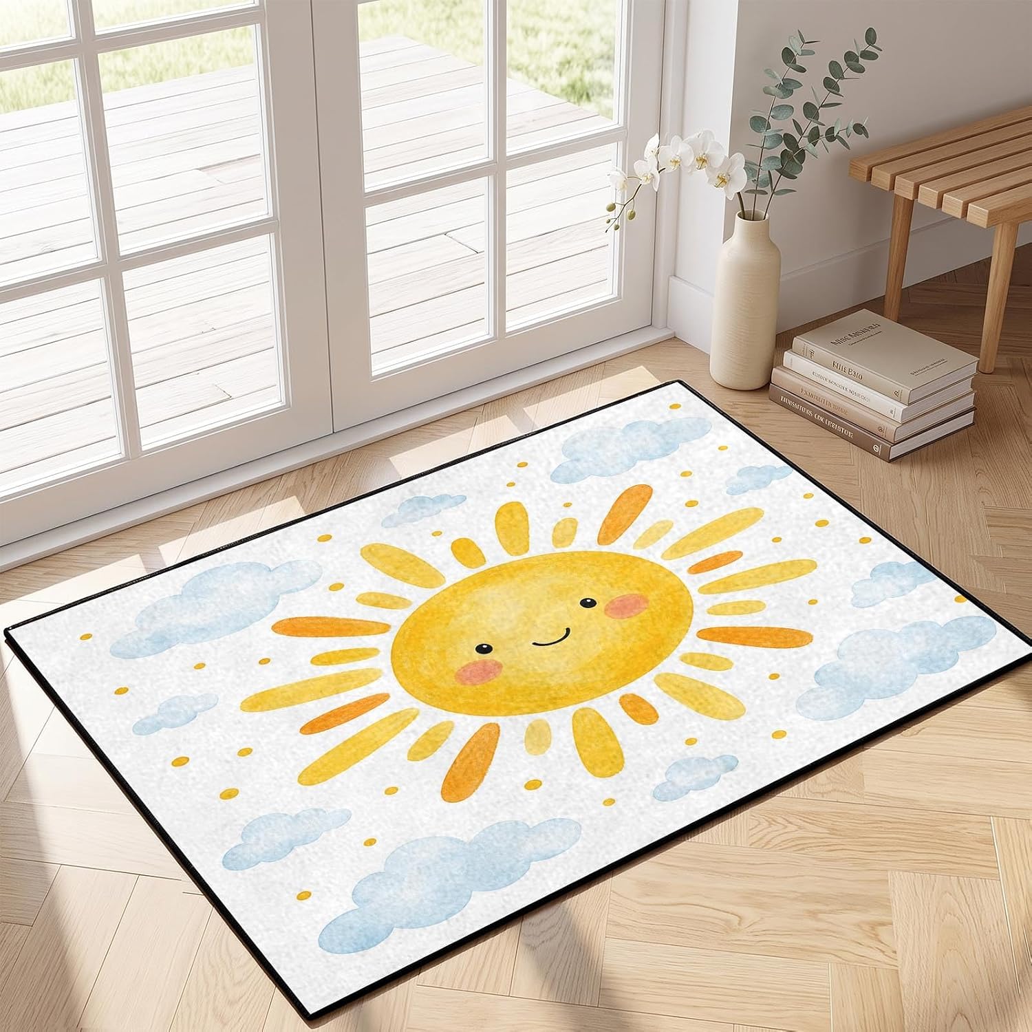 Sun Cloud Shaped Area Rug for Living Room