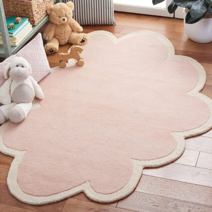 Cute Cloud Wool Area Rug for Kids Bedroom